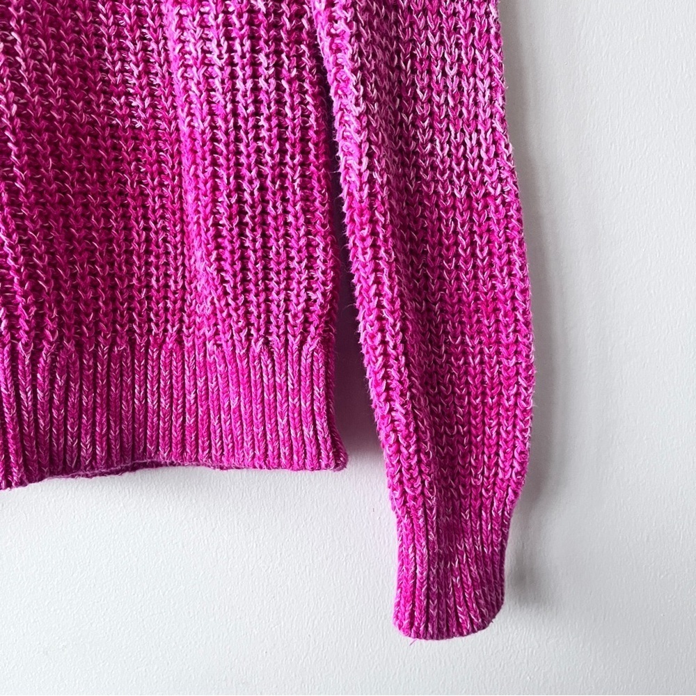Women’s Calvin Klein Marled Pink Ombre Knit Pullover Cabincore Sweater Size XS - Picture 4 of 11